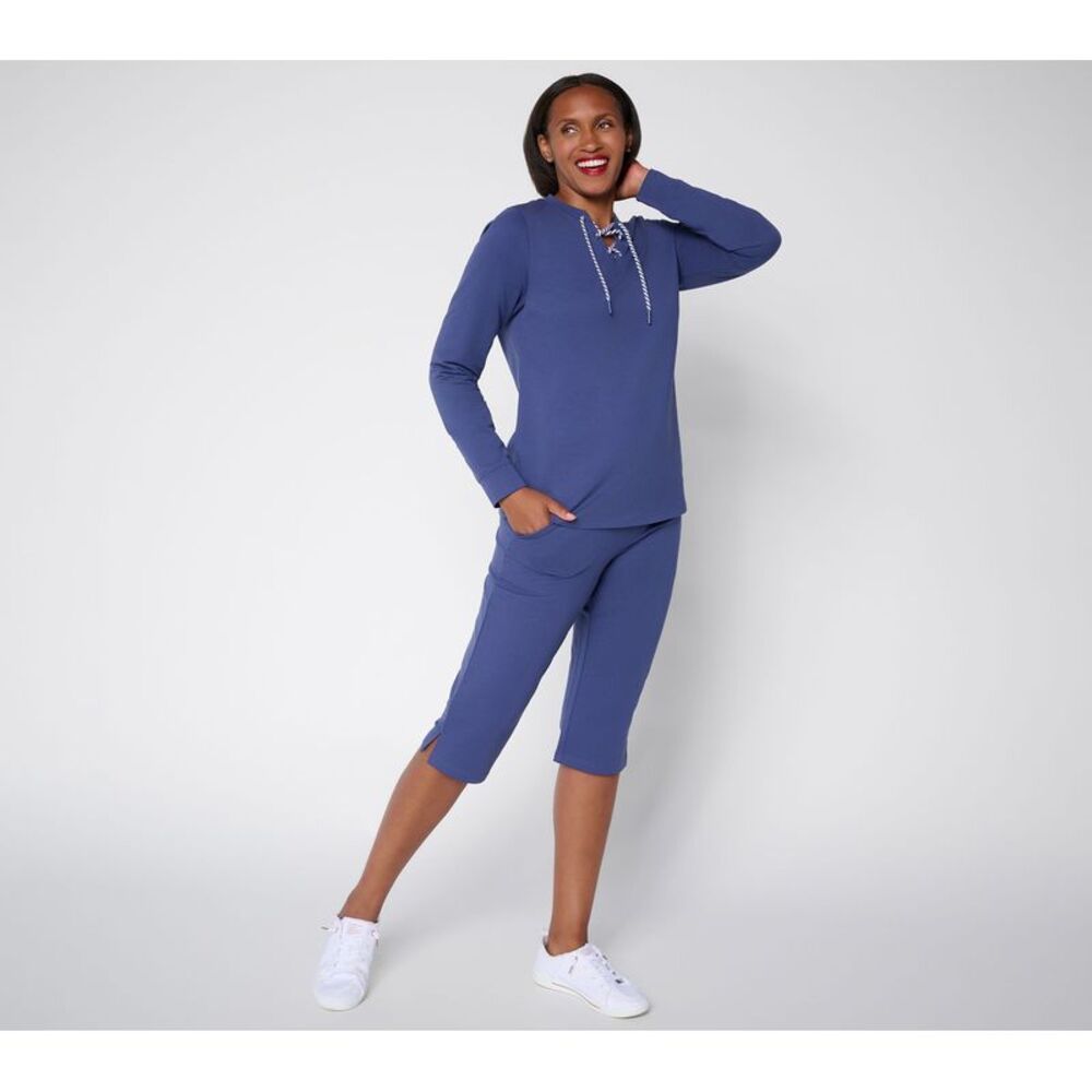 Denim & Co. Women's Set Sz M Make Your Selection: Active EasyWear Blue